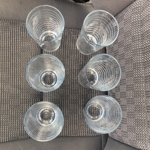 Crista Vtg side ribbed 6 juice drinking glasses - Picture 3 of 8